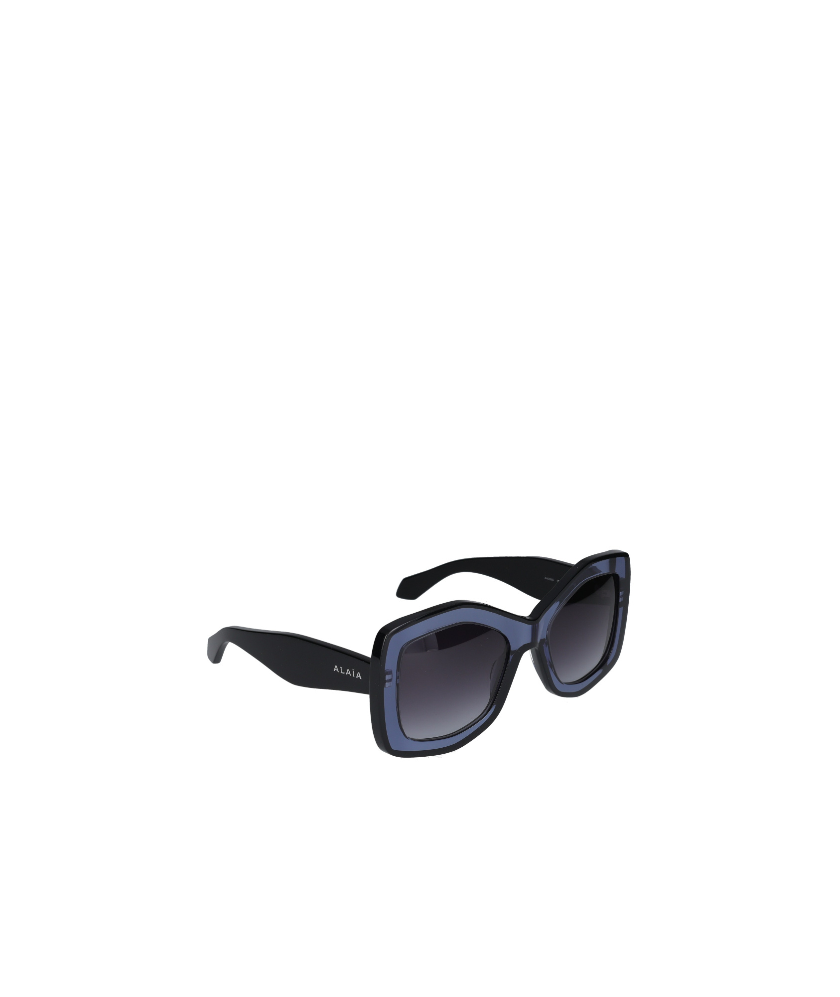 Shop Alaïa Geometric Frame Sunglasses In Black