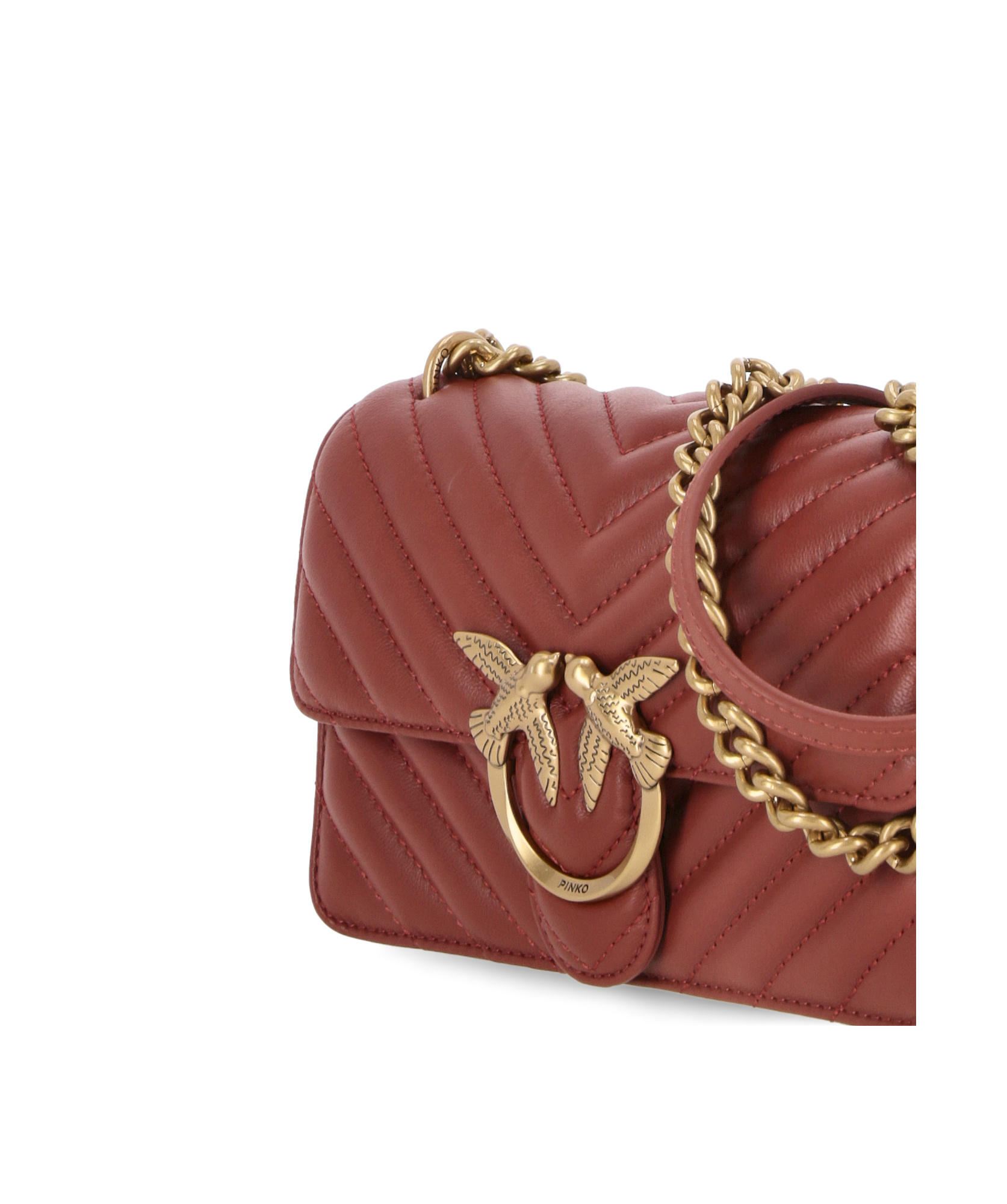 Pinko Flip Shoulder Bag In Brown
