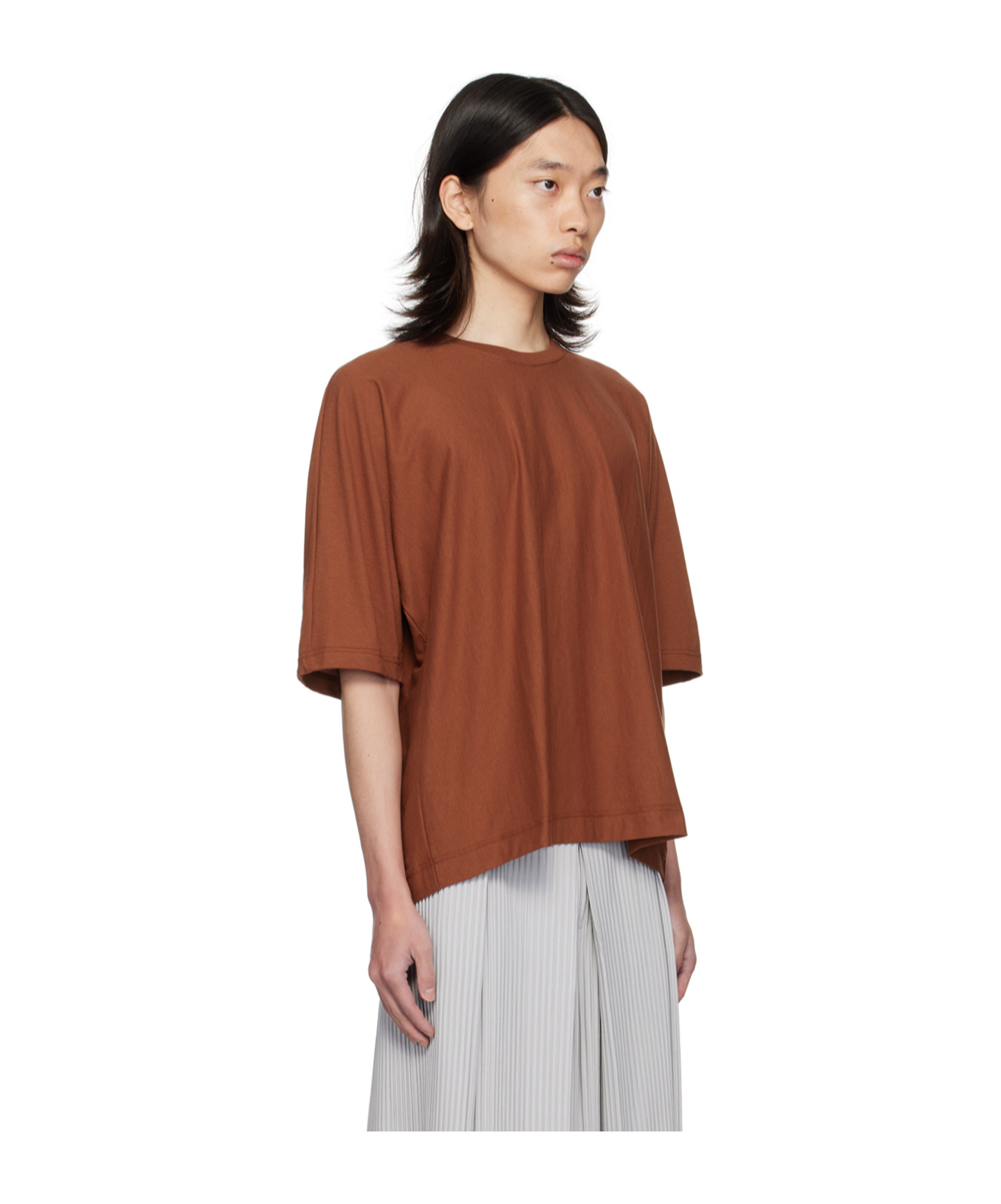 Issey Miyake Brown Release-t 1 T-shirt In Brown