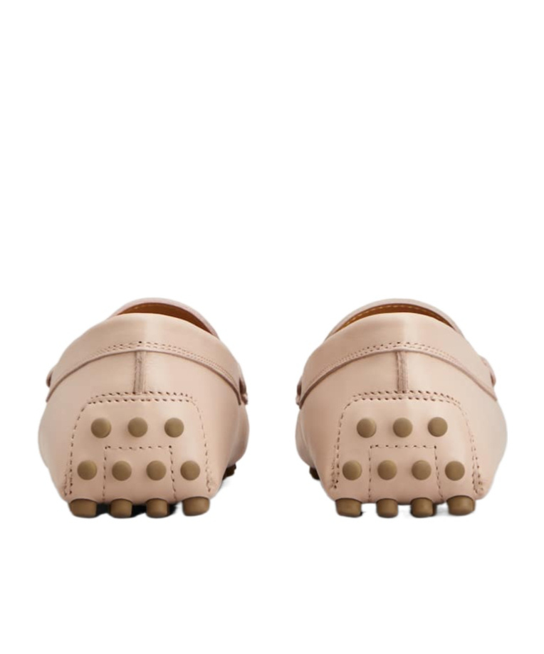 Tod's Round-head Minoccasin-bean Shoes In Nude