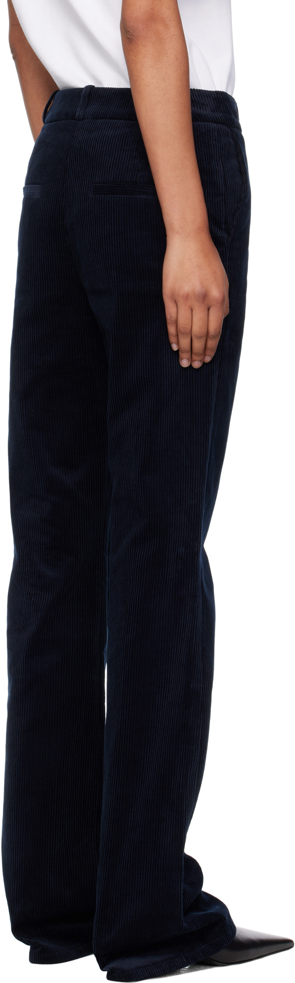 Apc A.p.c. Straight Leg Corduroy Pants In Black