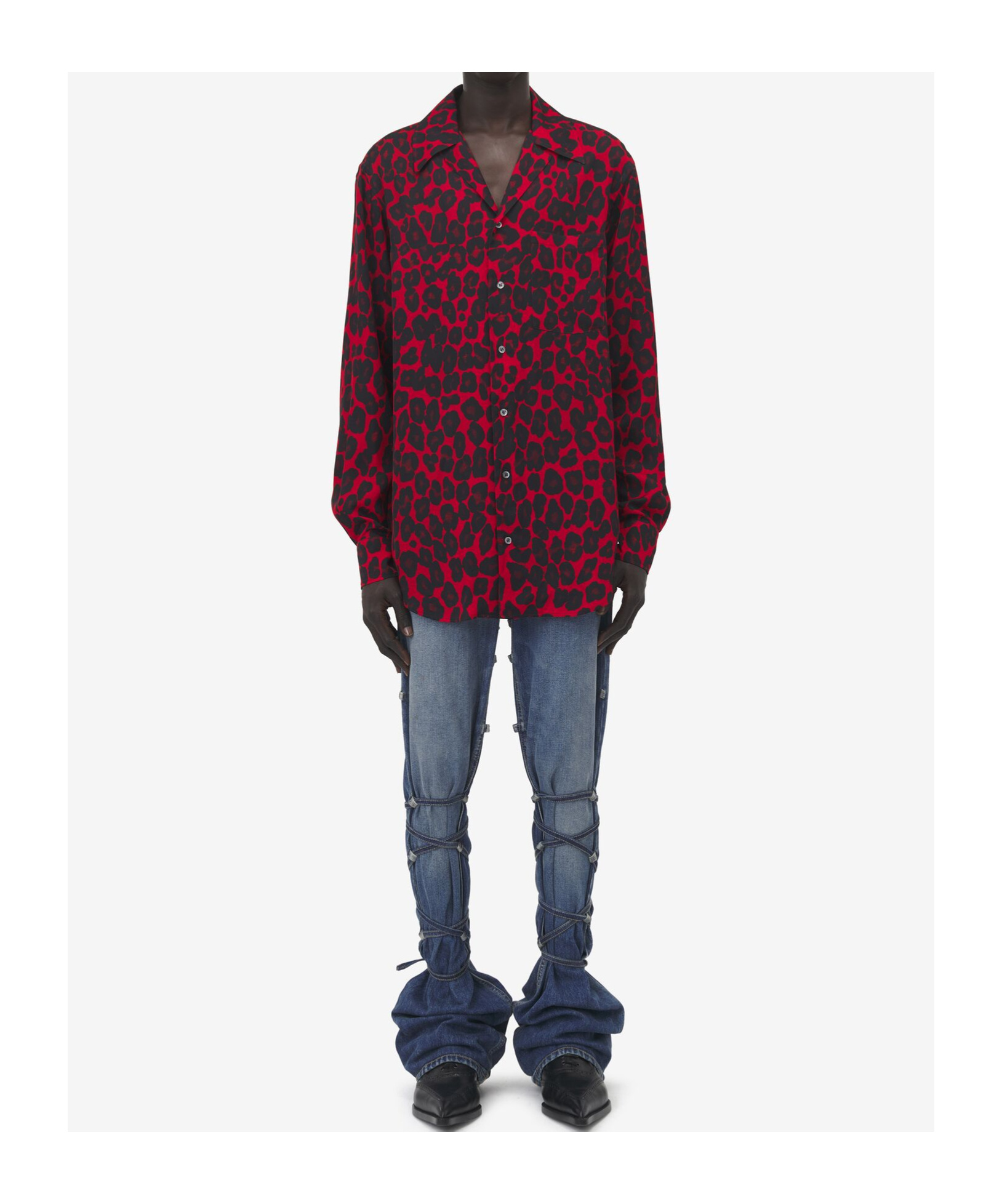 Alexander Mcqueen Leopard-print Shirt In Black