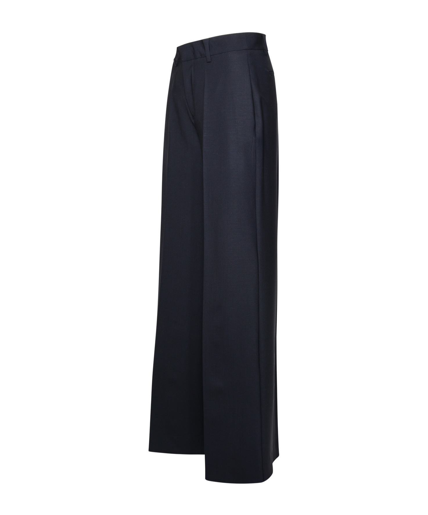 P.a.r.o.s.h Twill Wide Tailored Trousers In Black