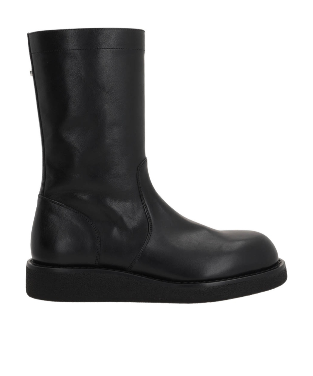 Ann Demeulemeester Round Toe Ankle Boots In Black