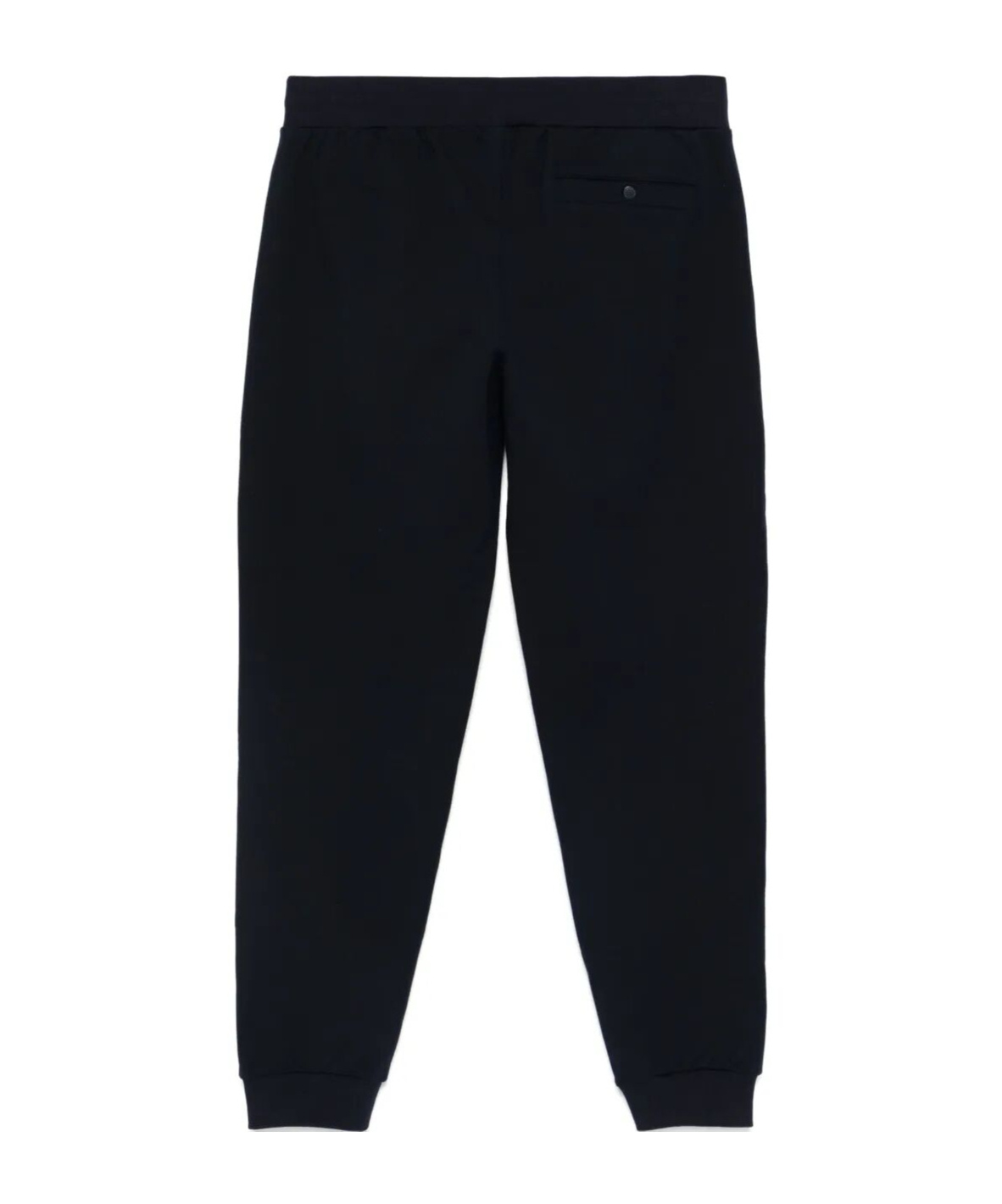 Paul & Shark Trousers Elastic Waistband Ribbed Cuffs In Black