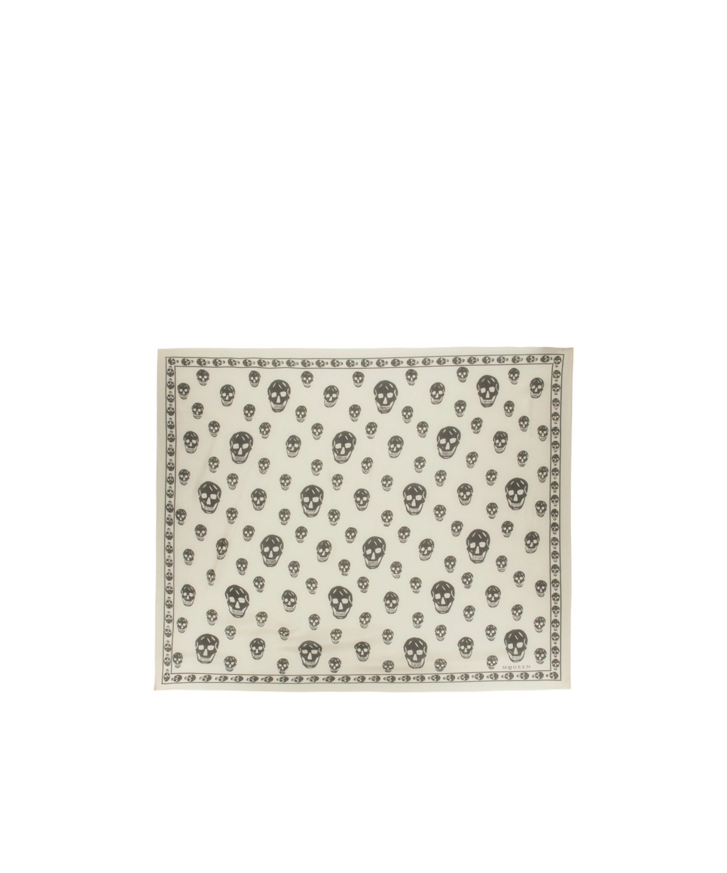 Alexander Mcqueen Skull Printed Frayed-edge Scarf