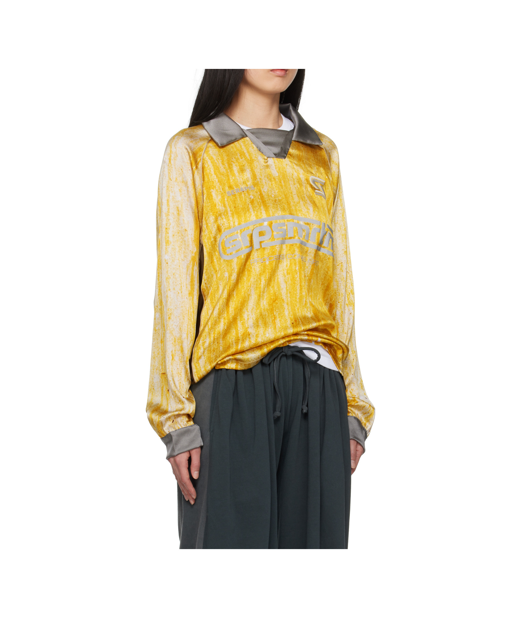 Serapis Drips Polo T-shirt In Yellow