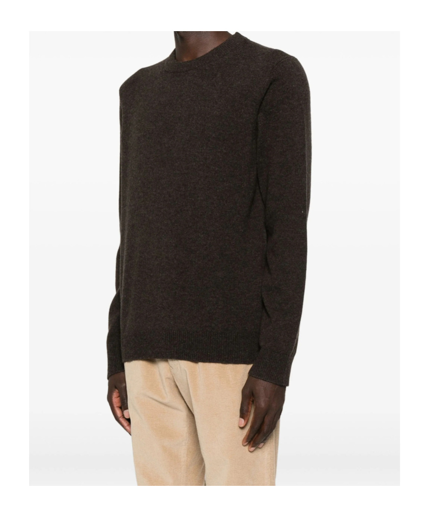 Samsoe & Samsoe Crew Neck Long-sleeved Sweater In Brown