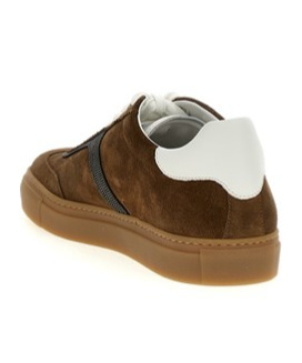 Brunello Cucinelli Lace-up Low-cut Casual Shoes In Brown