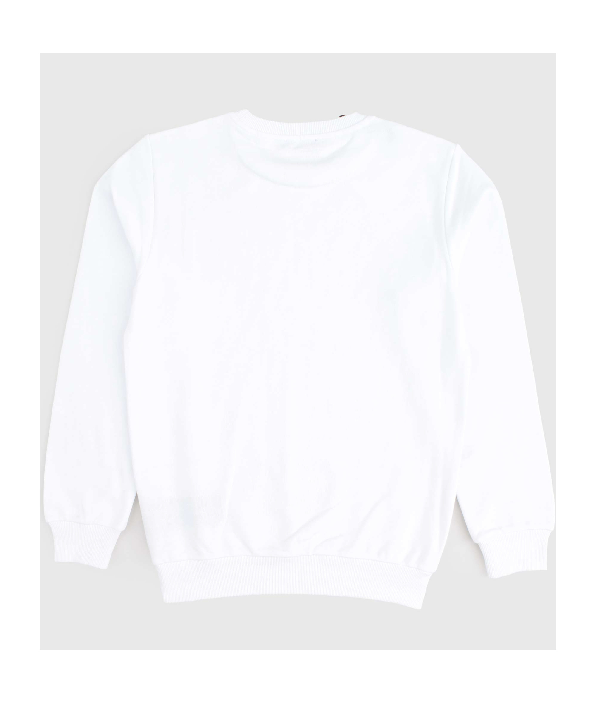 Shop Balmain Logo-pritn Sweatshirt In White