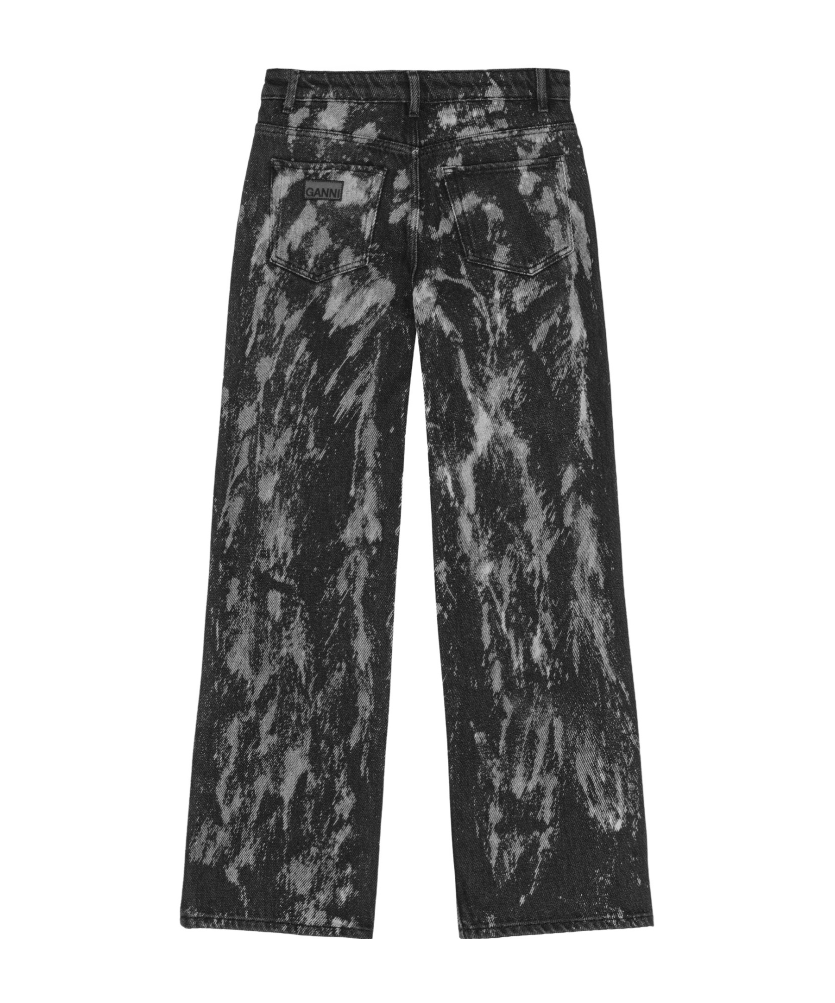 Ganni Belt-loop Jeans In Black