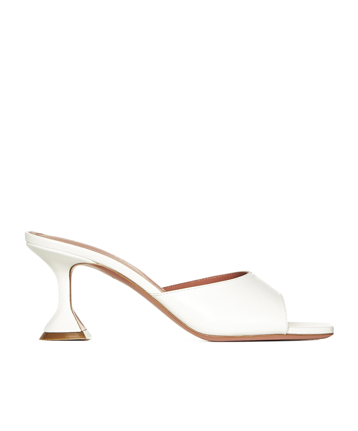 AMINA MUADDI SQUARE TOE HIGH HEEL SANDALS