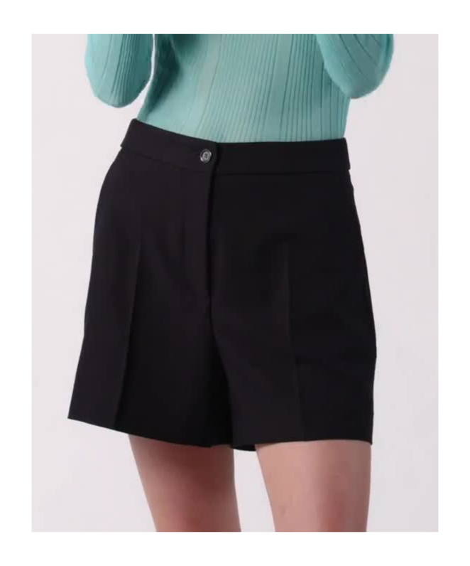 Pinko Twill Tailored Shorts For Men In Black