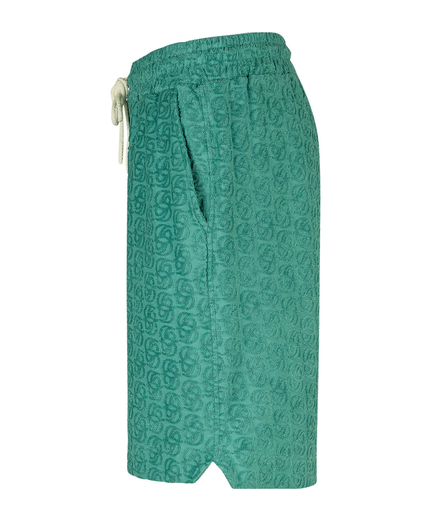 Drôle De Monsieur Logo Patterned Shorts Featuring Pockets In Blue