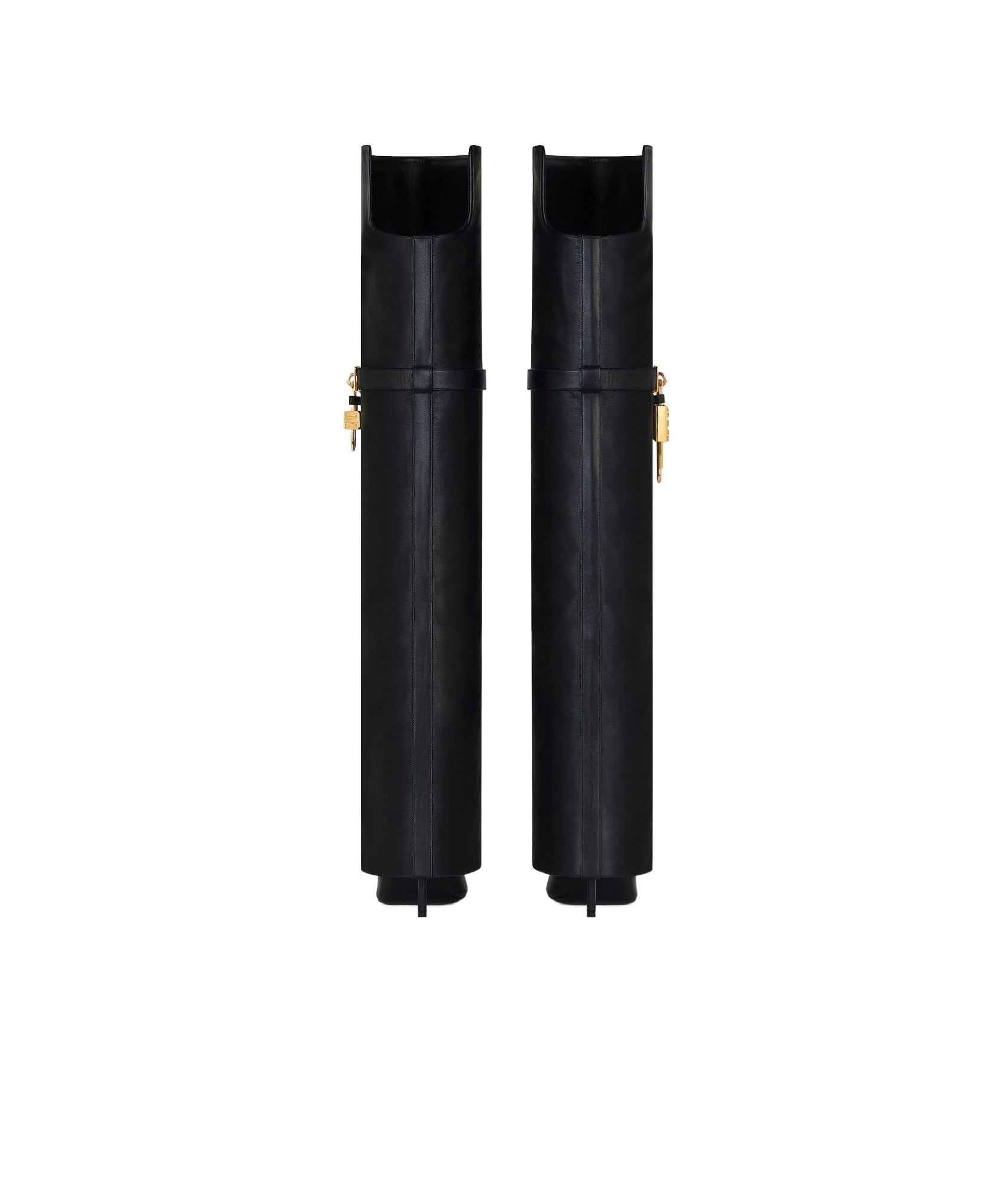 Givenchy Shark Lock Stiletto Over-the-knee Boots In Satin In Black