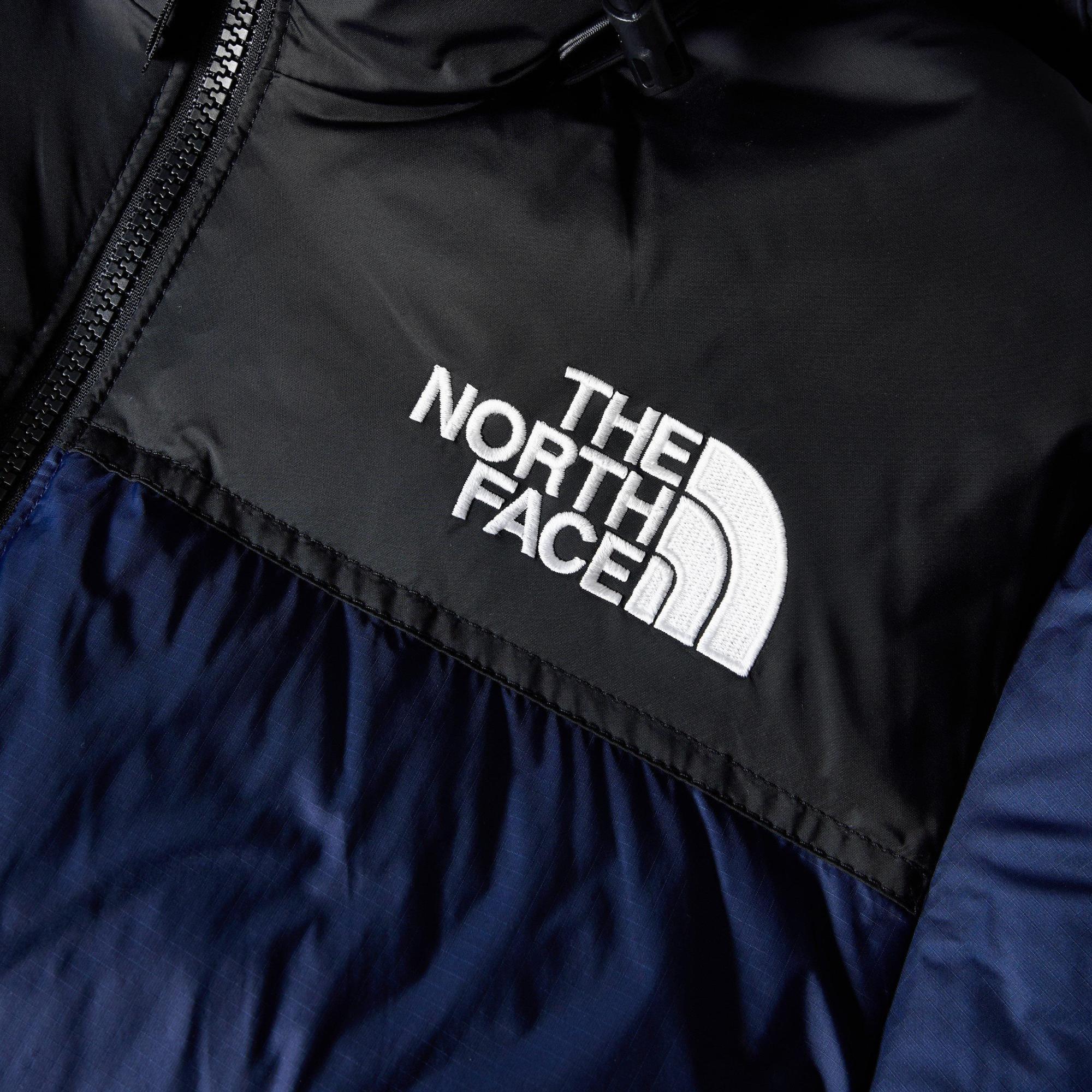 The North Face Retro Nuptse Water Resistant Goose Down Short Puffer Jacket In Blue