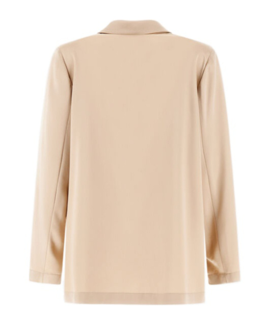 Herno Resort Blazer In Satin Effect In Nude