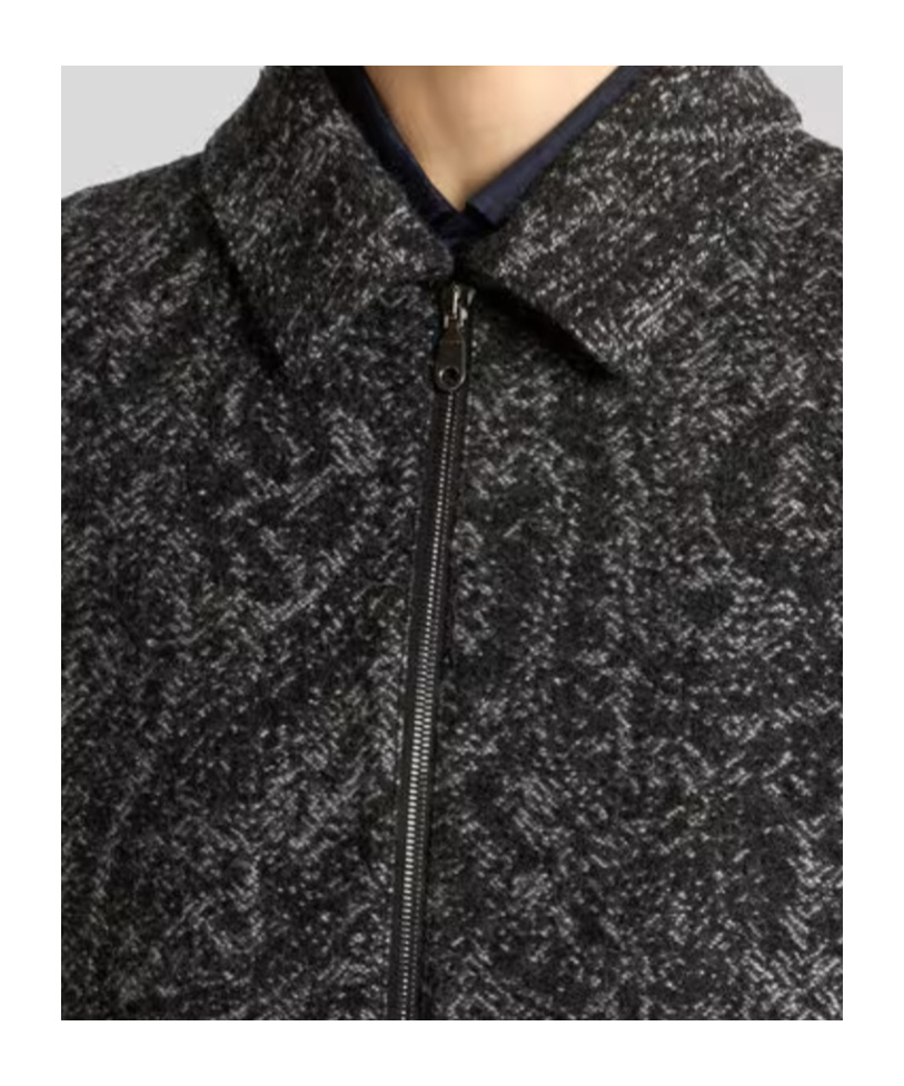 Etro Paisley Pattern Wool Blend Jacket With Tailored Fit In Gray