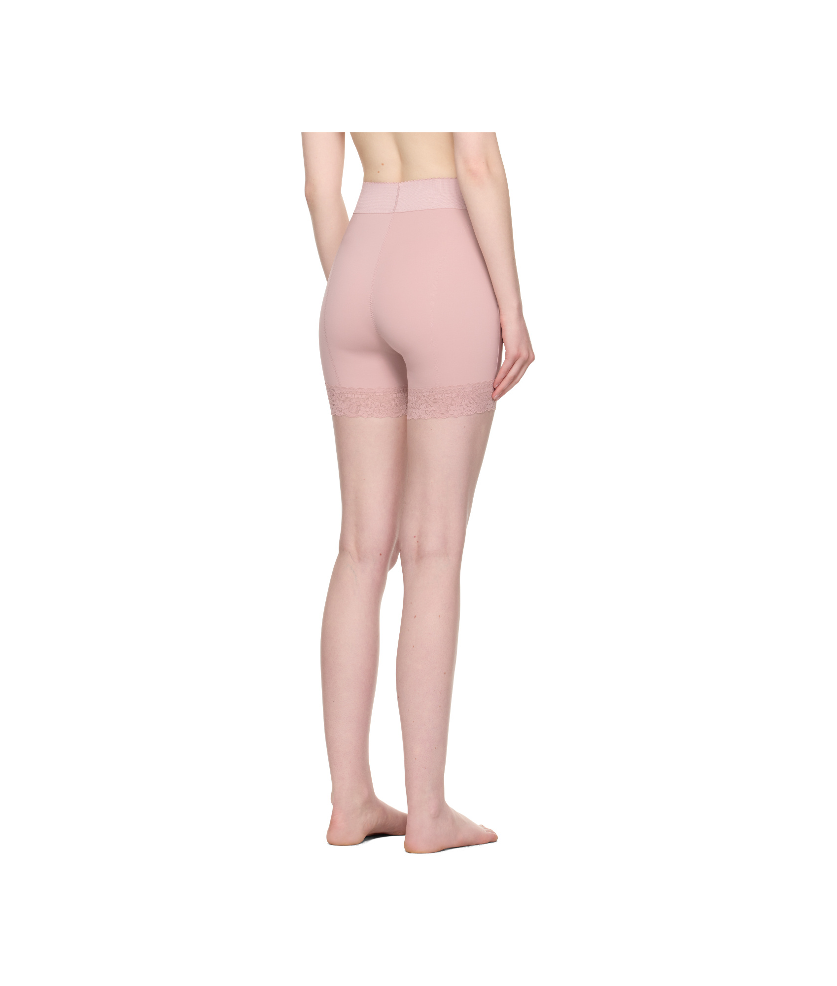Skims Pink Vintage Shapewear Mid Thigh Shorts In Pink