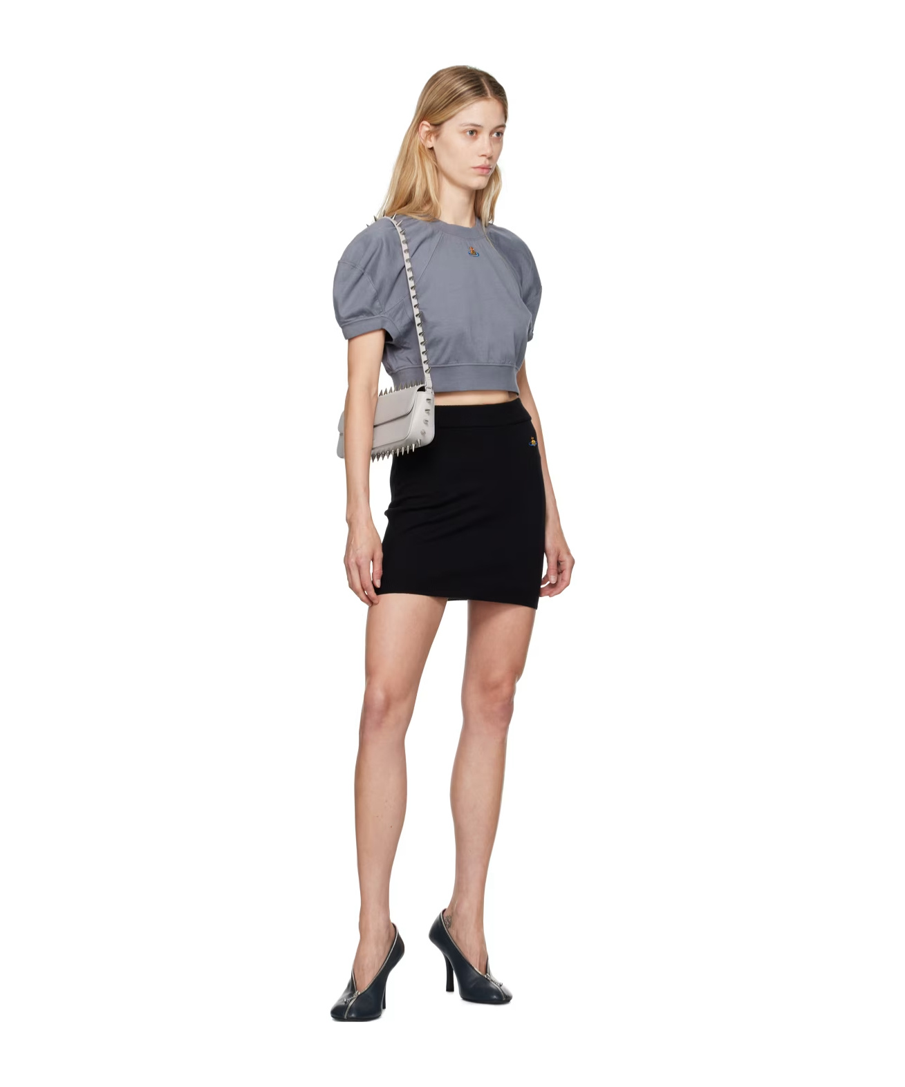 Vivienne Westwood Logo Embroidered T-shirt In Black