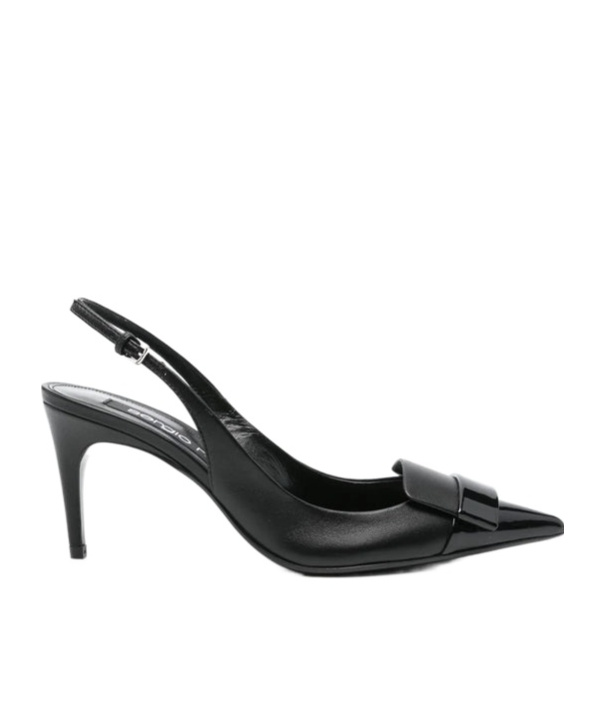 Sergio Rossi Pointed High-heeled Sandals In Black