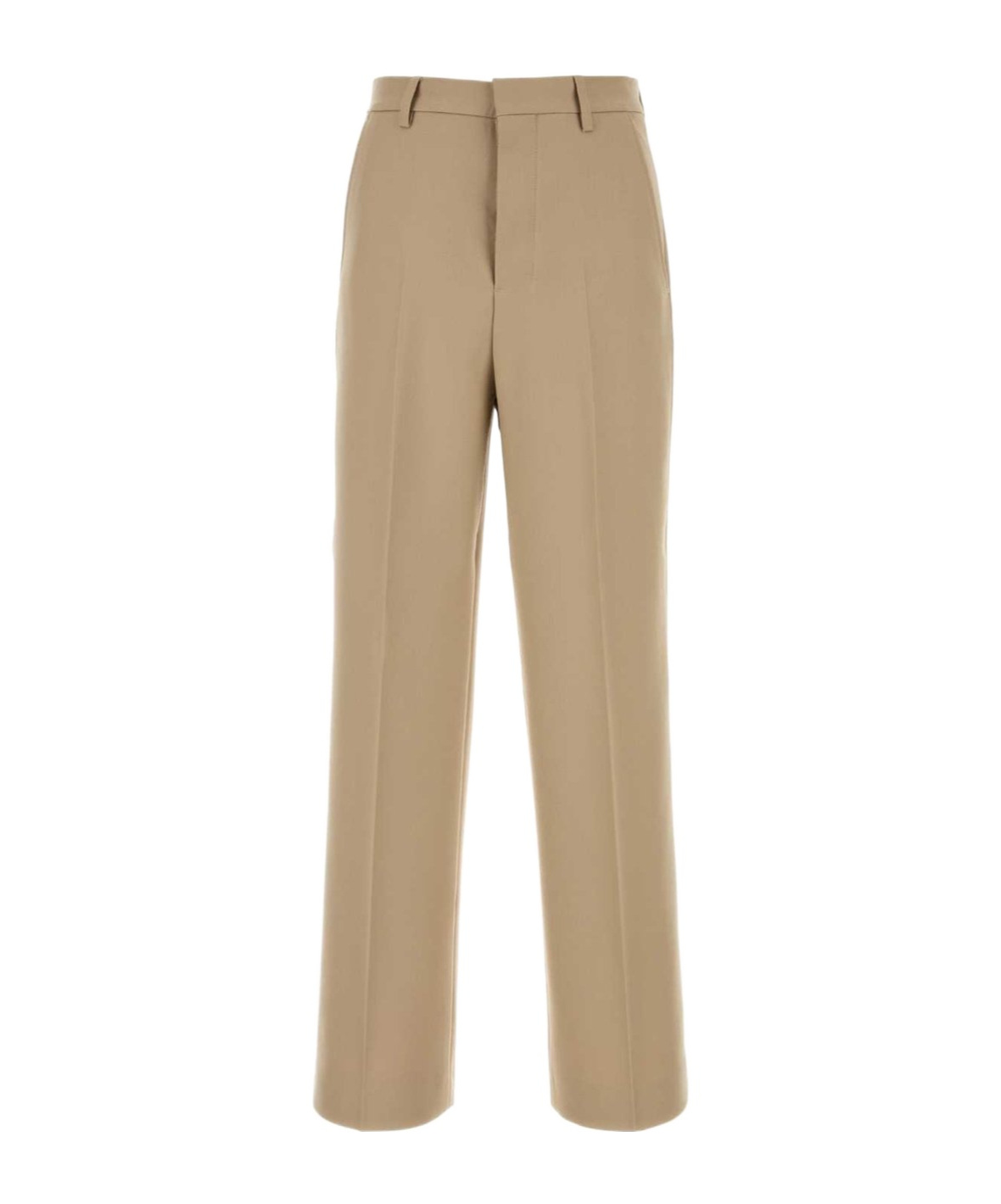 Ami Alexandre Mattiussi Ami Paris Cappuccino Wool Pant In Nude