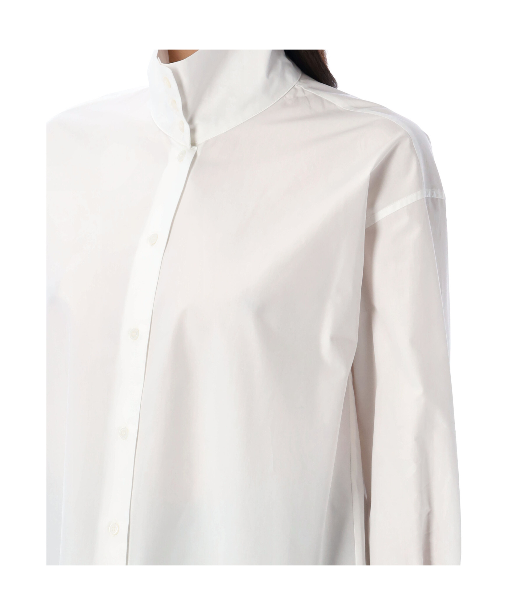 Fabiana Filippi Structured High Neck Shirt With Buttoned Cuffs
