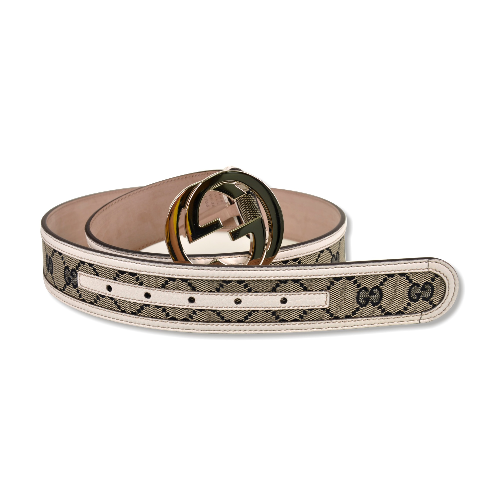 Gucci Double G Belt In Nude