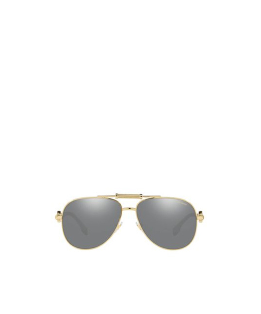 Versace Aviator Frame Sunglasses In Gray