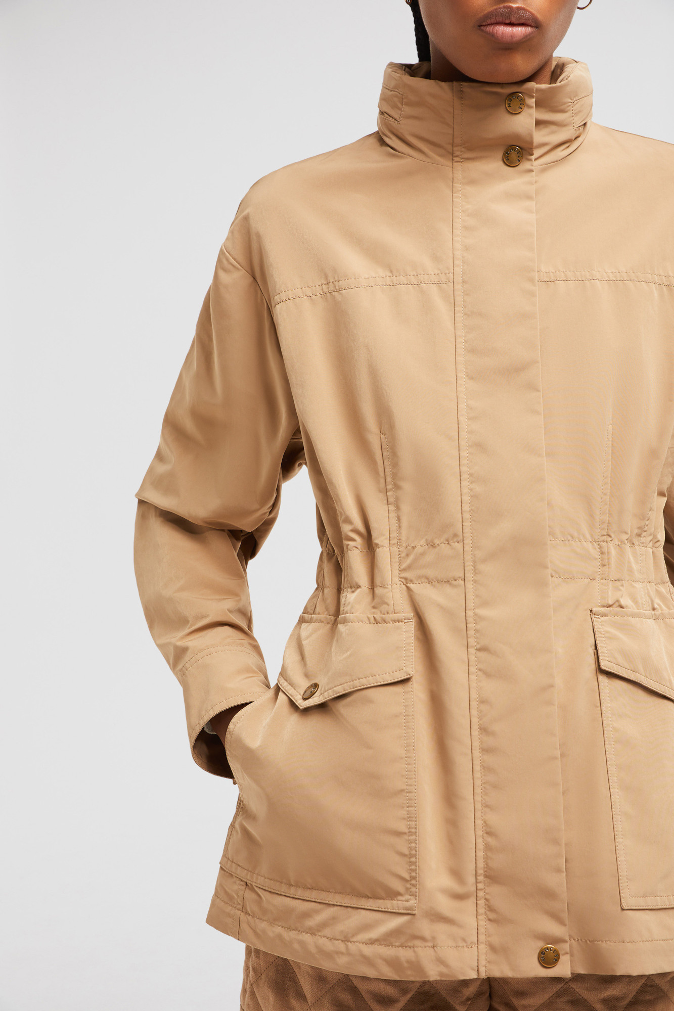 Shop Moncler Nades Parka In Brown