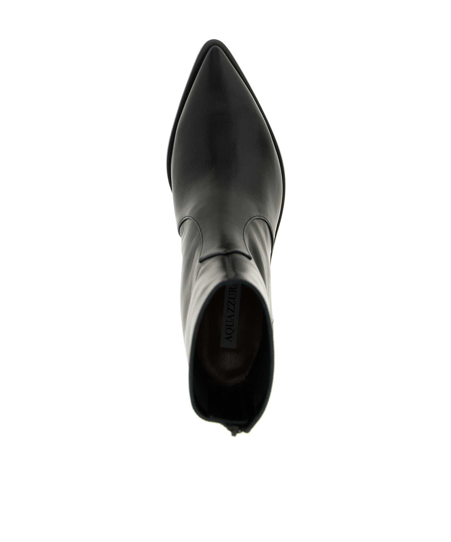 Aquazzura Ankle Boots With Block Heel And Pointed Toe In Black