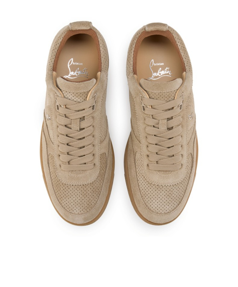 Christian Louboutin Womens Saharienne Tutti Rui Donna Leather Low-top Trainers In Brown