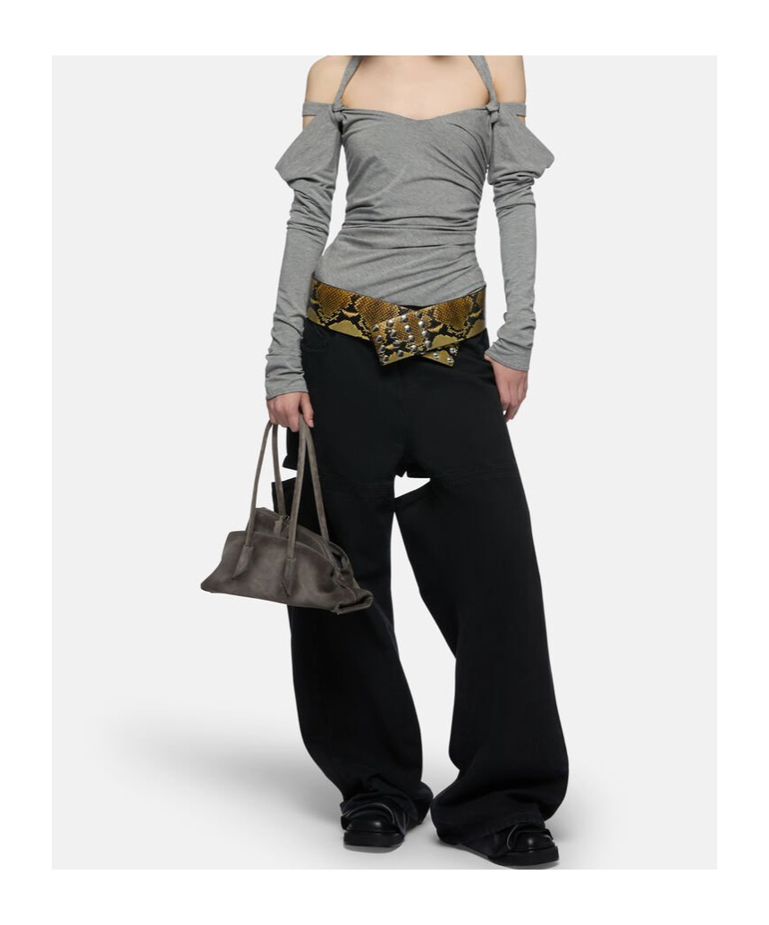 Attico Belt Loops Slacks In Black