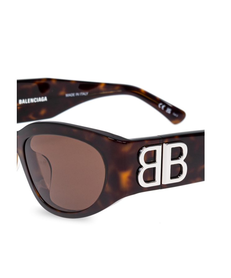 Balenciaga Bossy Tortoiseshell-effect Sunglasses In Brown
