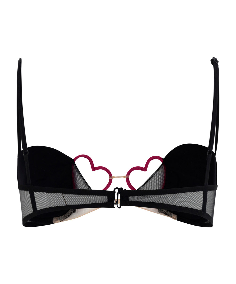 Nensi Dojaka Heart Bra In Black