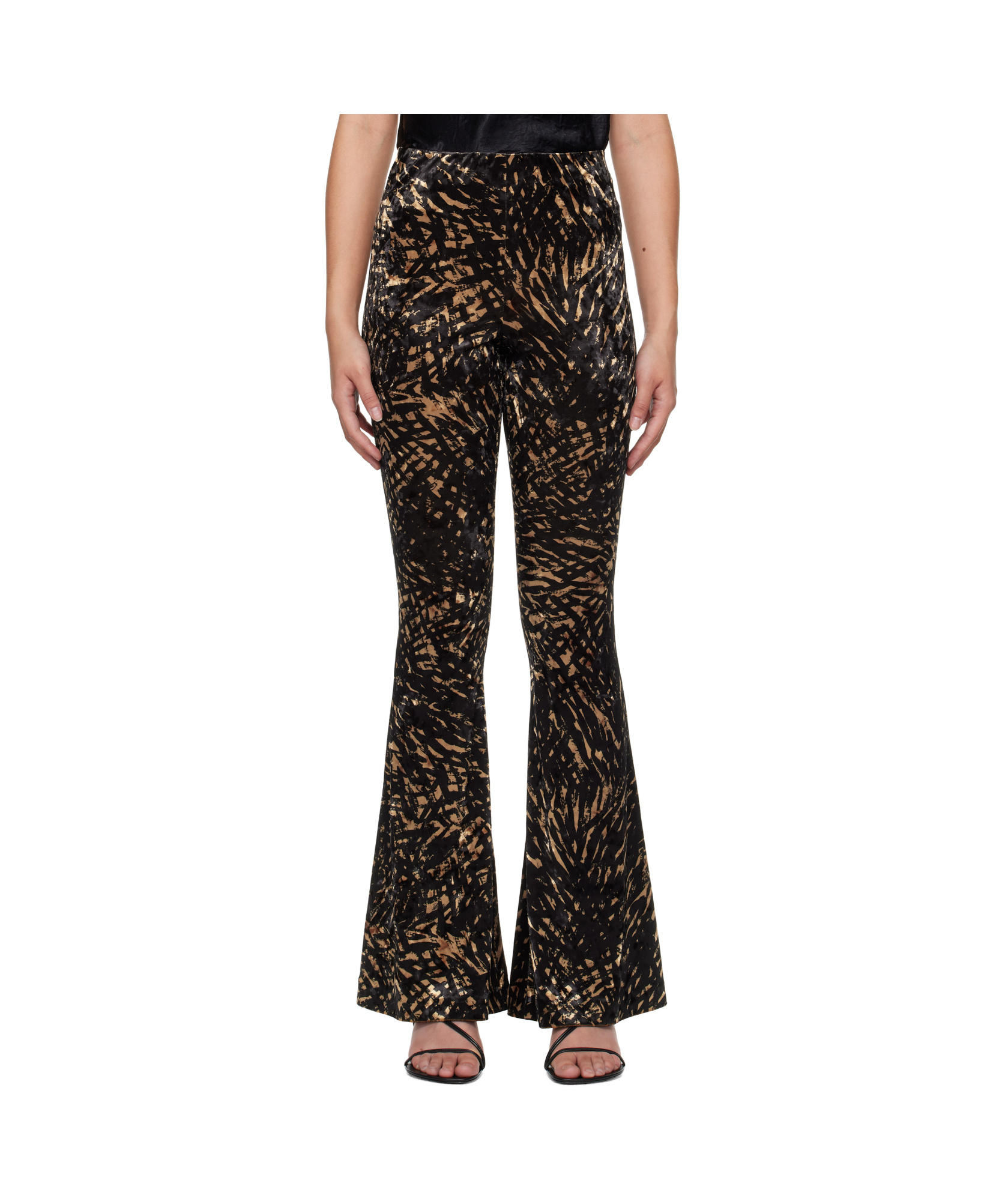 Nanushka Abstract-print Flared Trousers