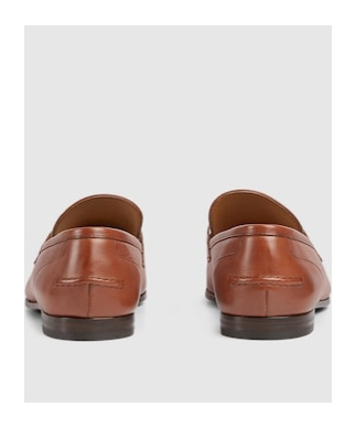 Gucci Jordaan Horse Buckle Loafers In Brown