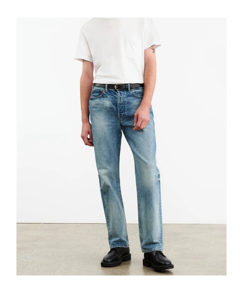 Nili Lotan Belt-loop Jeans In Blue