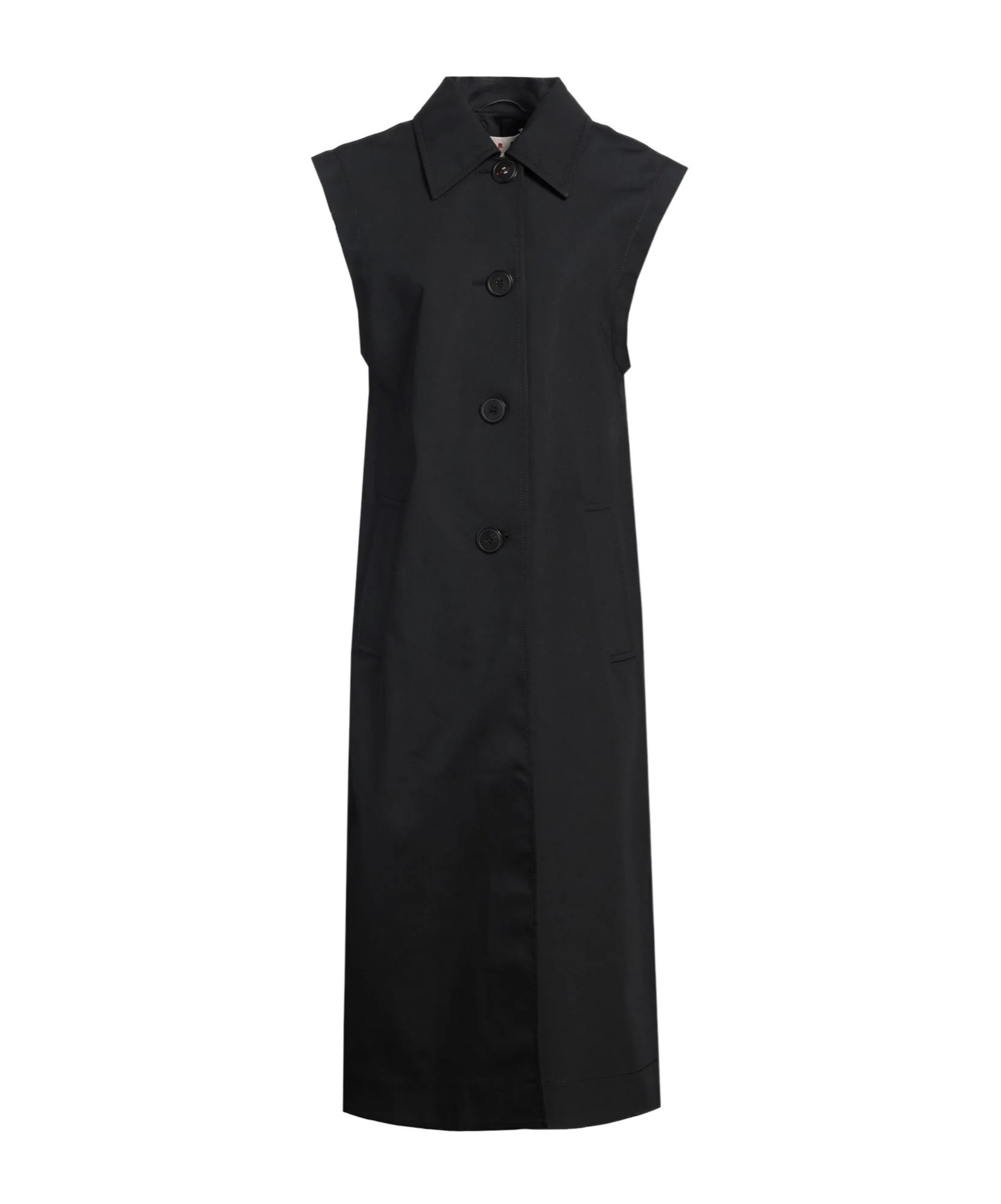 Marni Sleeveless Single-breasted Coat In Black