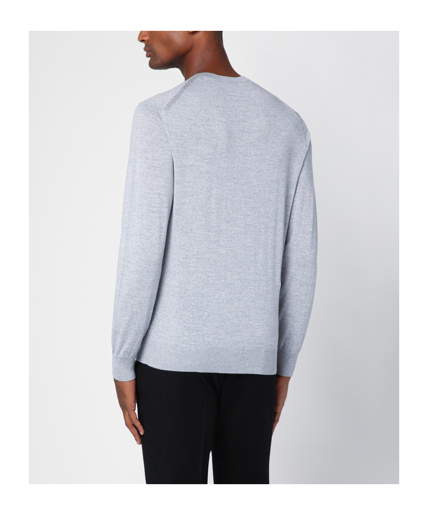 Shop Zegna Round Neck Sweater In Multicolor