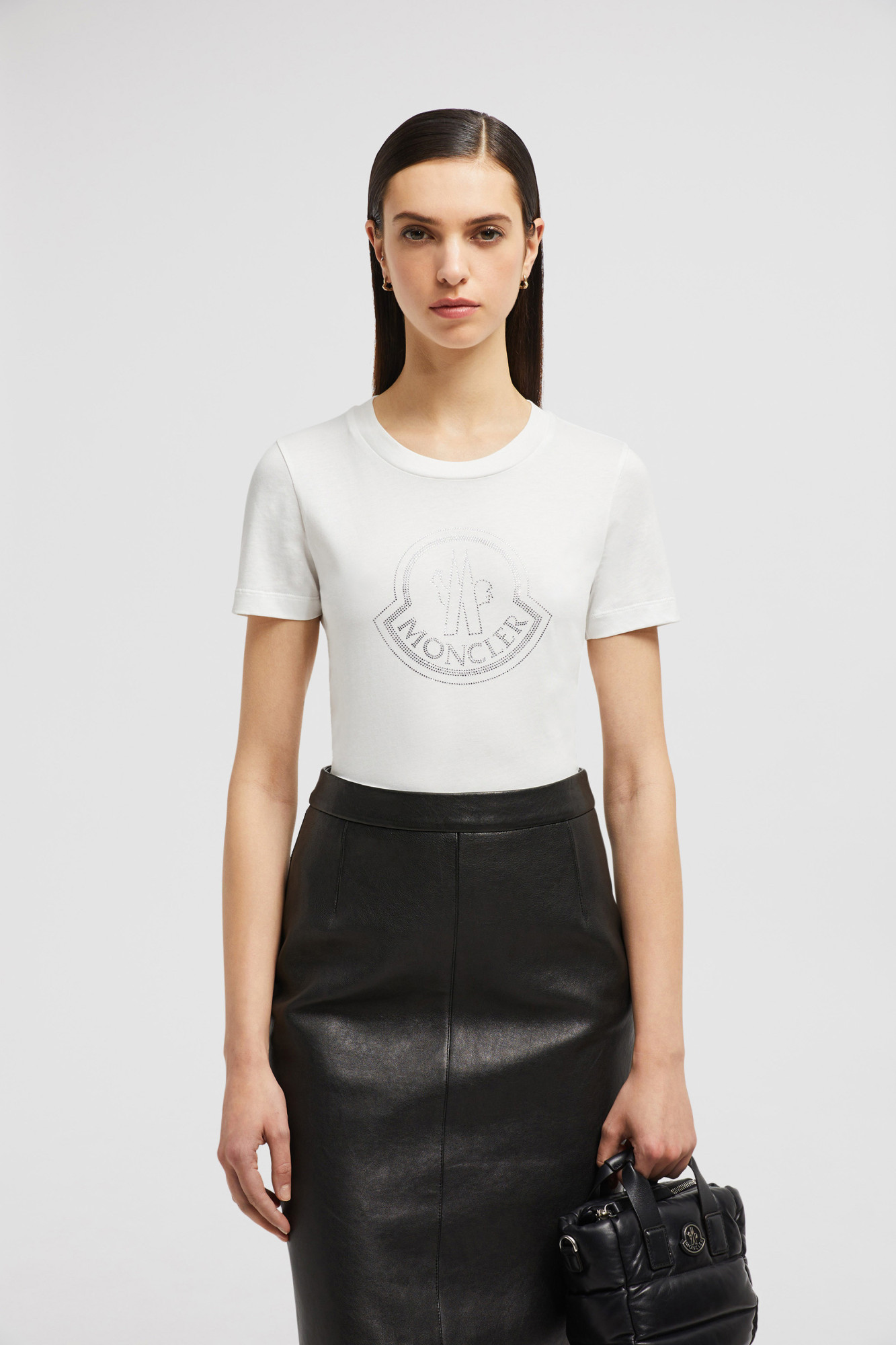 Moncler Cotton Crew Neck T-shirt In White