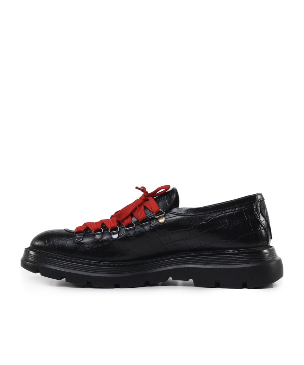 Giuliano Galiano Embossed-crocodile Leather Derby Shoes In Black