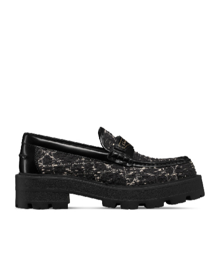 Dior Round Head Loafer Shoes In Black