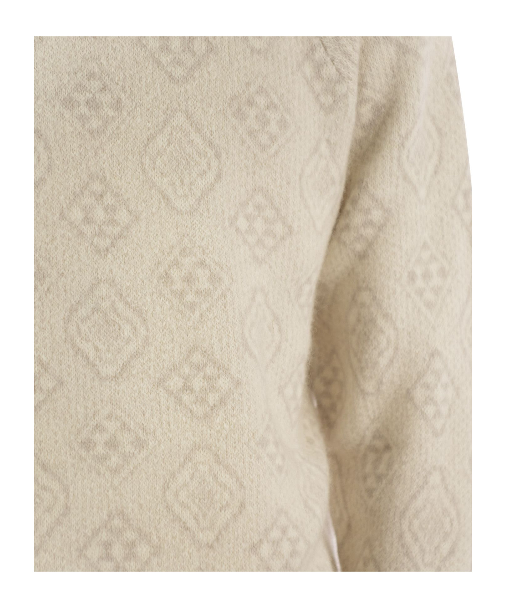 Brunello Cucinelli Men's Intarsia Knit Roll Neck Sweater In Nude