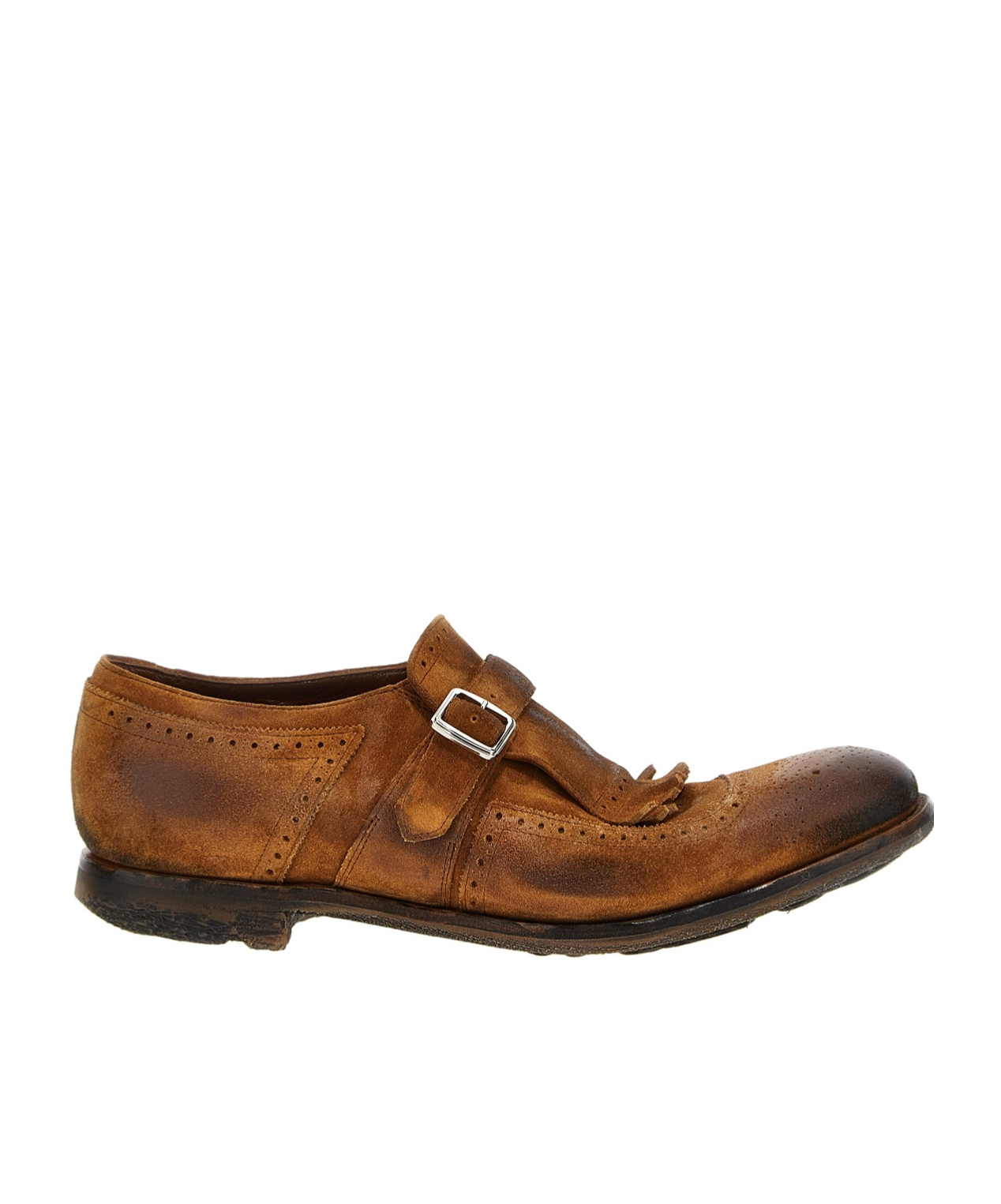 Church's Fringe Detail Distressed Finish Loafers In Brown