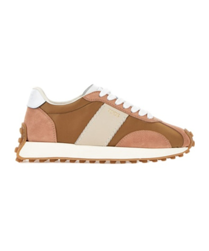 TOD'S SUEDE-TRIMMED SNEAKERS