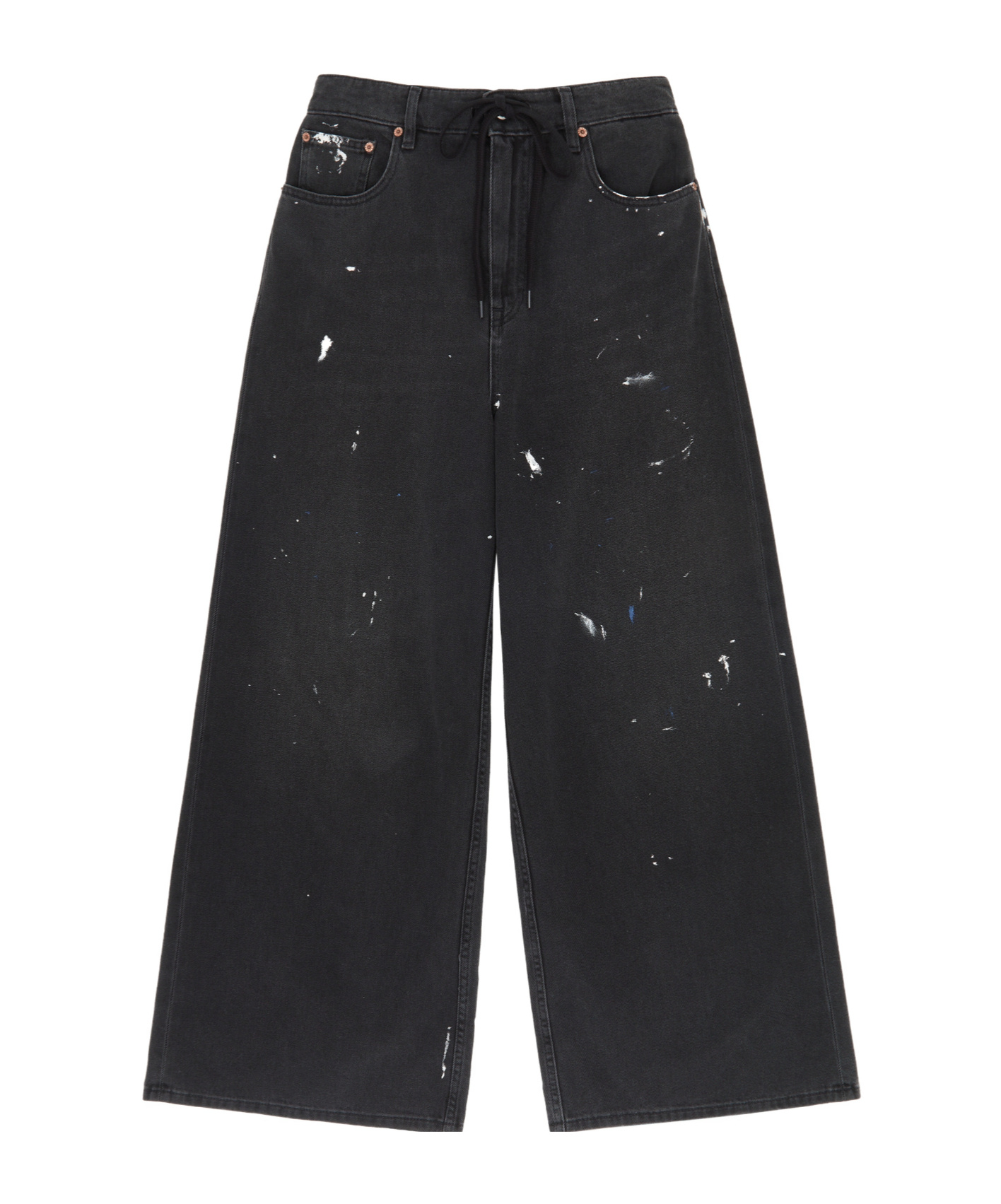 Mm6 Maison Margiela Wide-leg Jeans In Black