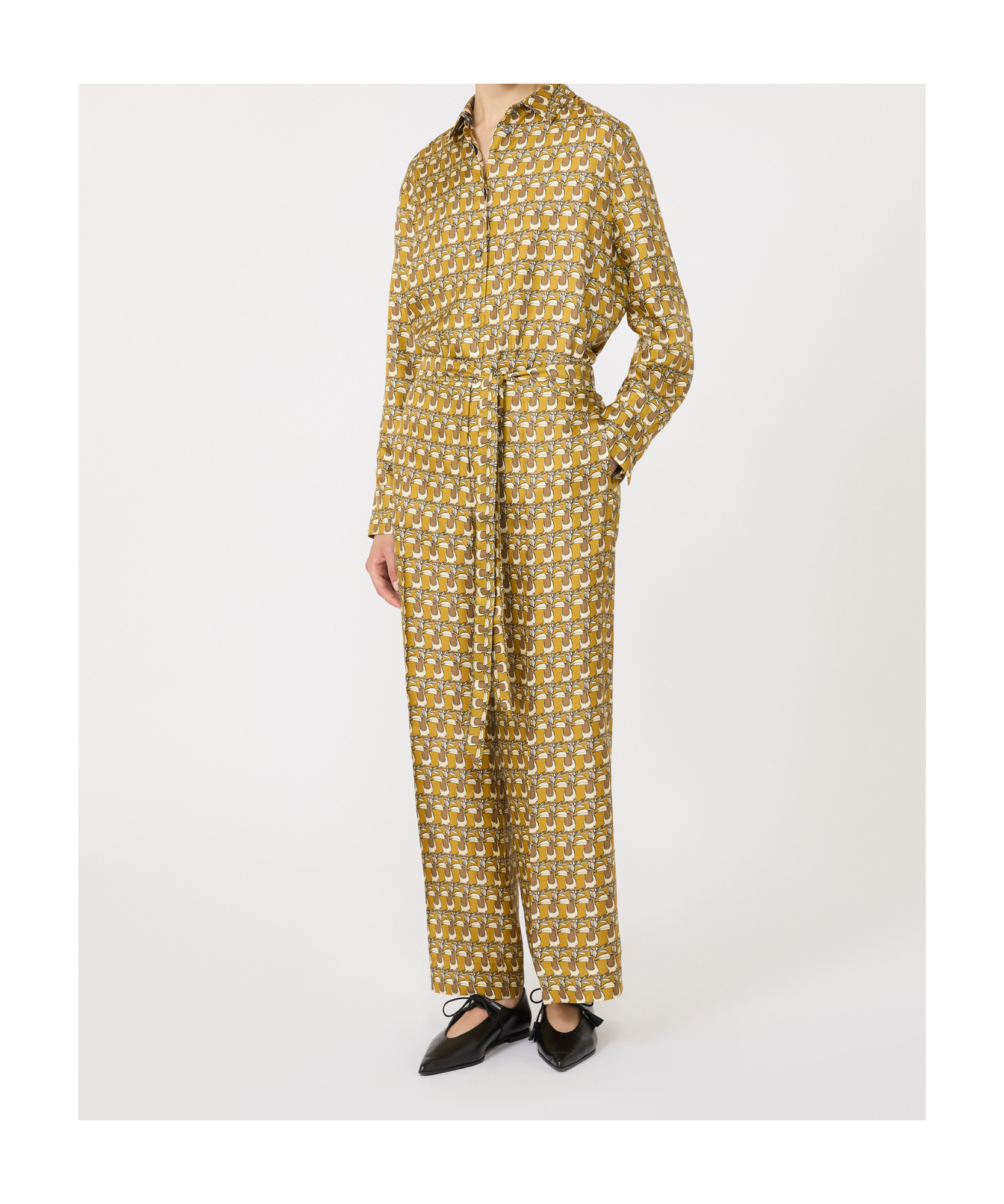 Max Mara Printed Silk Trousers In Multi