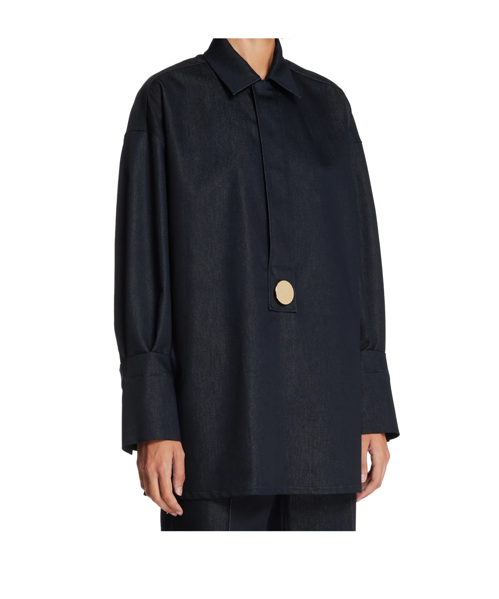 Darkpark Blue Tunic Shirt In Black