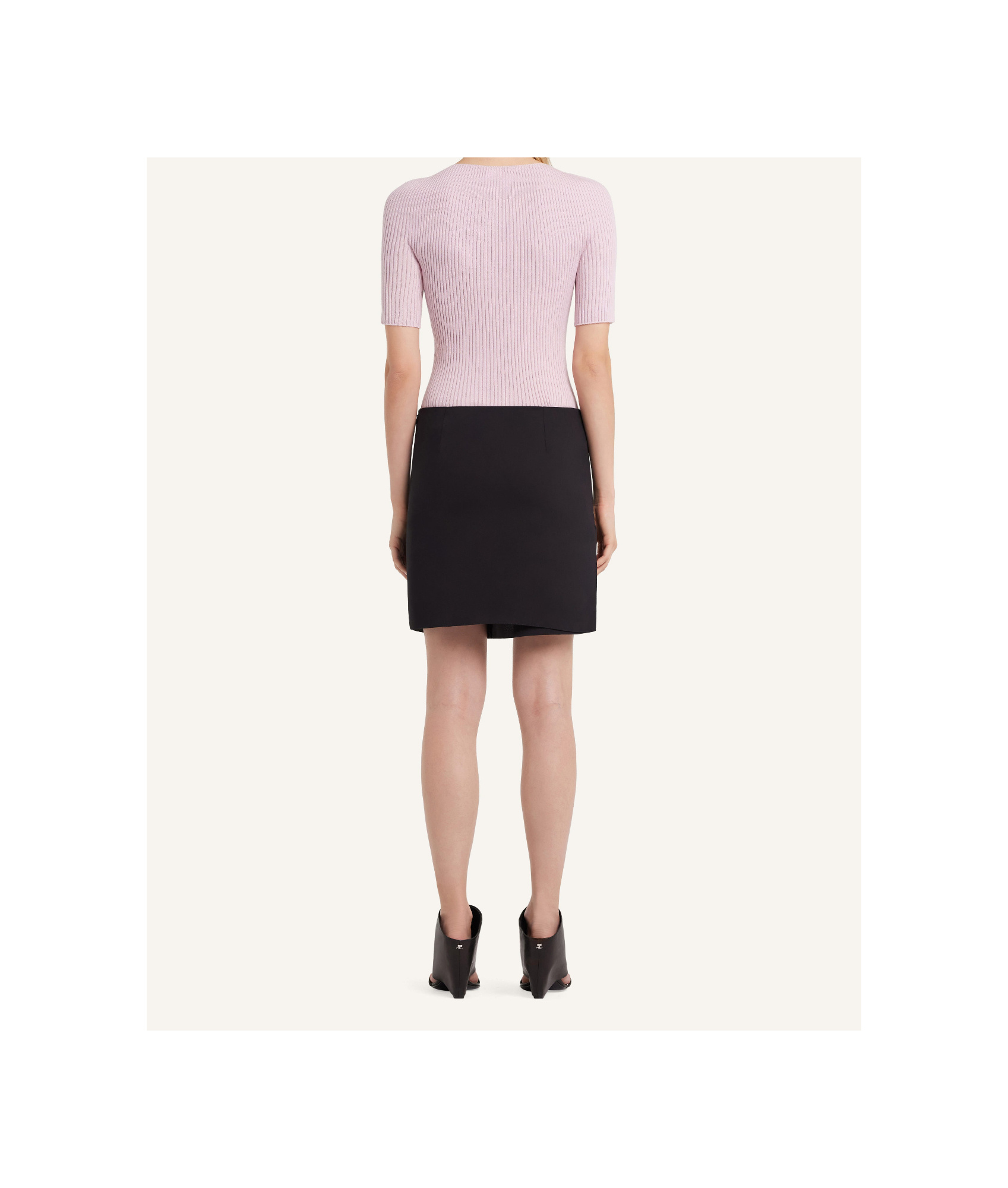 Courrèges Ribbed Cotton And Wool-blend Sweater In Pink